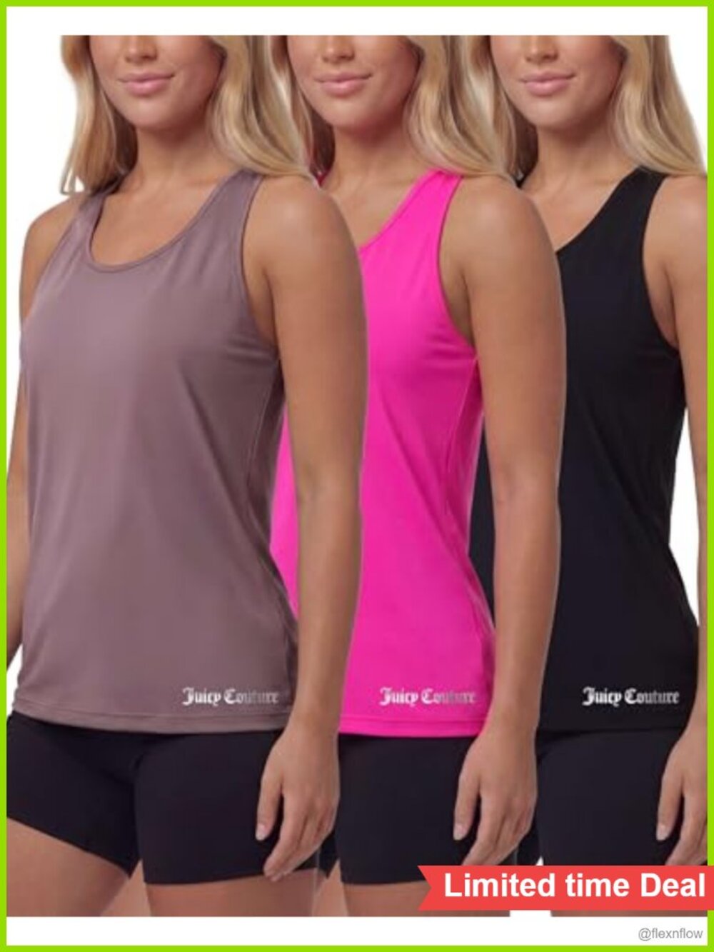 3 Pack Women's Sleeveless Racerback Tank Tops Athletic Yoga Workout